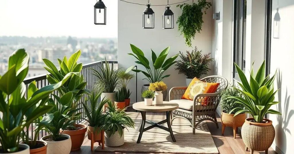 decoração de varanda pequena